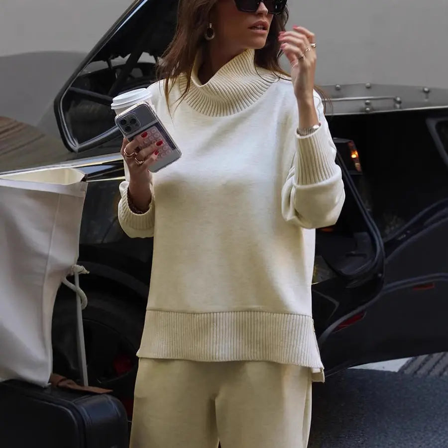 Oversized Sweater And Loose Pockets Trousers Set Aurélia