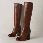 Womens Stylish Plus-size Boots With A Side Zipper And Chunky High Heel Aurélia