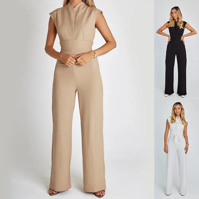 Sleeveless Jumpsuit Wide Leg overalls Aurélia