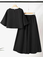American Style Short Sleeve Top And Wide-Leg Pant Set Aurélia