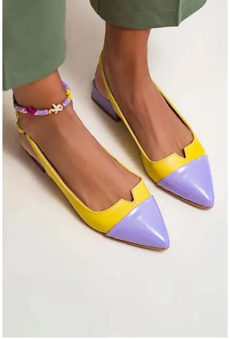 Spring Summer Women's Flat Bottom Pumps Low Heel Shoes Aurélia