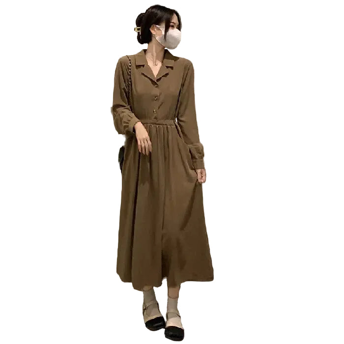 Cinched Waist Shirt Dress Aurélia