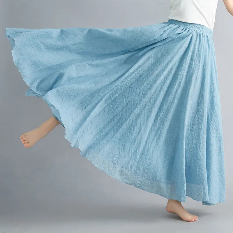 Lady Literature Plus Size Cotton Linen Skirt Aurélia