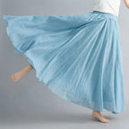Lady Literature Plus Size Cotton Linen Skirt Aurélia