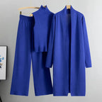 Knitted Vest Long Sweater And Wide-leg Pants 3pcs Suits Aurélia