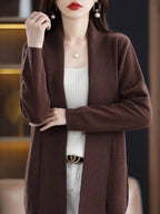 Lapel Mid-length Long-sleeves Sweater Aurélia