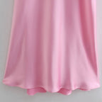 Blush Satin Maxi Dress