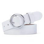 Round Buckle Belt Leather Belt Aurélia