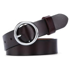 Round Buckle Belt Leather Belt Aurélia