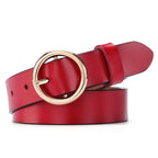 Round Buckle Belt Leather Belt Aurélia