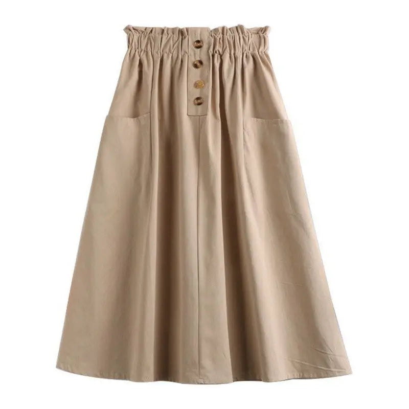 Cotton Linen Utility Skirt With Pockets Aurélia