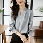 Chiffon V-neck Blouse Aurélia