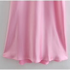 Blush Satin Maxi Dress