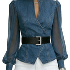 Denim Wrap Top Aurélia