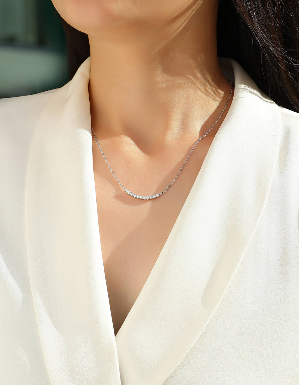 Relaxed Feel Moissanite S925 Platinum-plated Aurélia