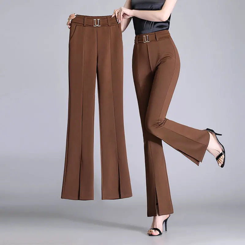 Split Flare High Waist Slimming Pants Aurélia
