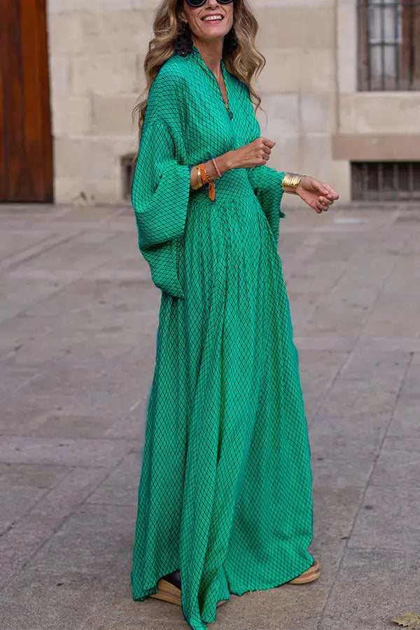 Bat-sleeved Long Dress Aurélia