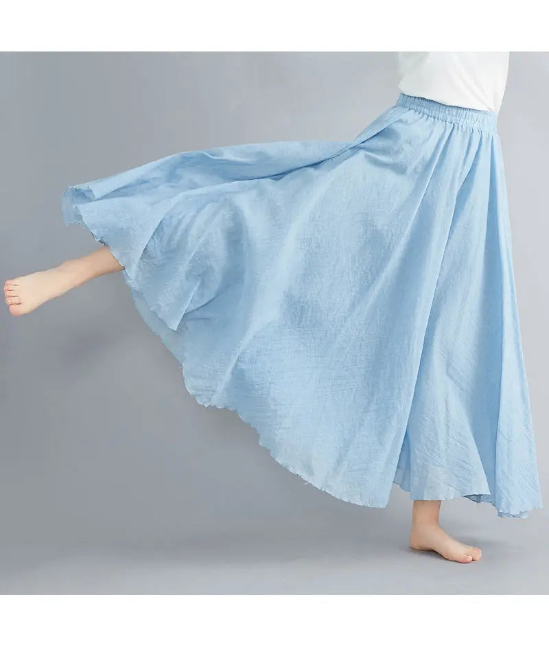 Lady Literature Plus Size Cotton Linen Skirt Aurélia