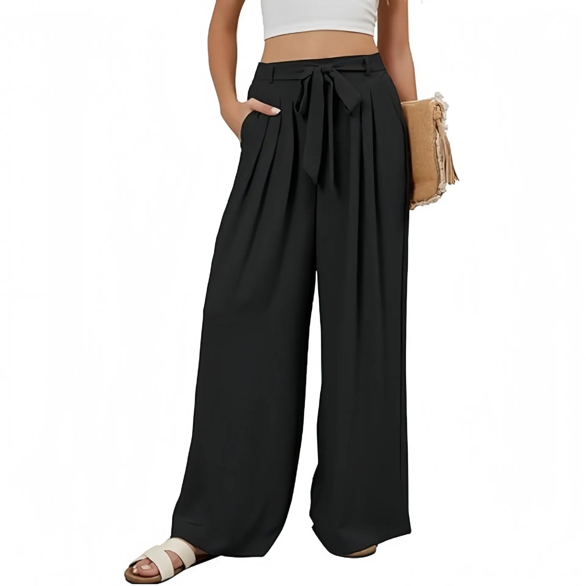 Flowy High-waist Wide-leg Pants Aurélia