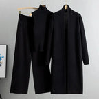 Knitted Vest Long Sweater And Wide-leg Pants 3pcs Suits Aurélia