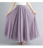 Lady Literature Plus Size Cotton Linen Skirt Aurélia