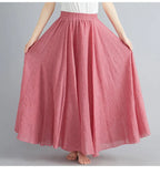 Lady Literature Plus Size Cotton Linen Skirt Aurélia