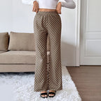 Plaid Slightly High Waist Trousers Aurélia