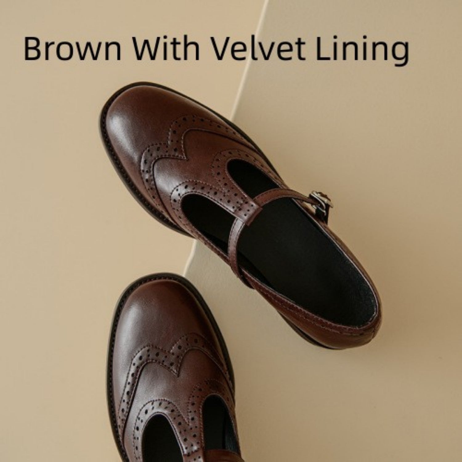 Retro Round Head T Shape Mary Jane Shoes Women Aurélia