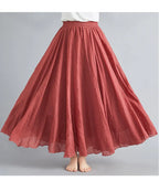 Lady Literature Plus Size Cotton Linen Skirt Aurélia