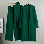 Knitted Vest Long Sweater And Wide-leg Pants 3pcs Suits Aurélia