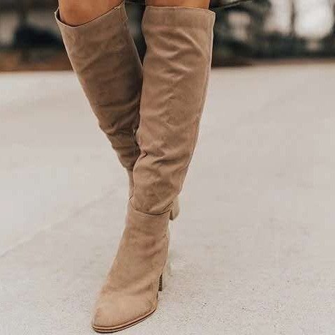 High-heeled Thigh-high Boots With A Side Zipper For Women Aurélia