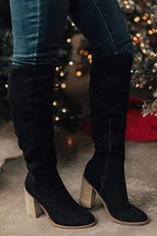 High-heeled Thigh-high Boots With A Side Zipper For Women Aurélia
