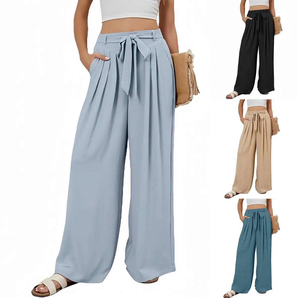 Flowy High-waist Wide-leg Pants Aurélia