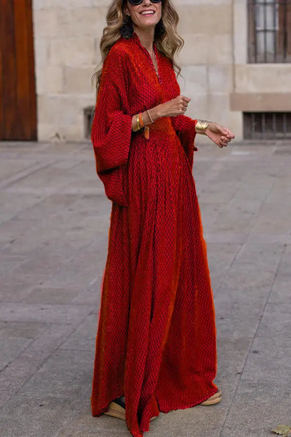 Bat-sleeved Long Dress Aurélia
