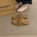 Slip-On Birkenstock Style Mules, French Retro Thick Sole Closed Toe Half Slippers, Casual Outdoor Shoes Aurélia