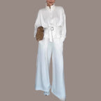 Zipper Jacket Wide-Leg Pants Suit Aurélia
