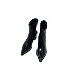 Women's Retro Soft Leather Ankle Boots With Back Zip Aurélia