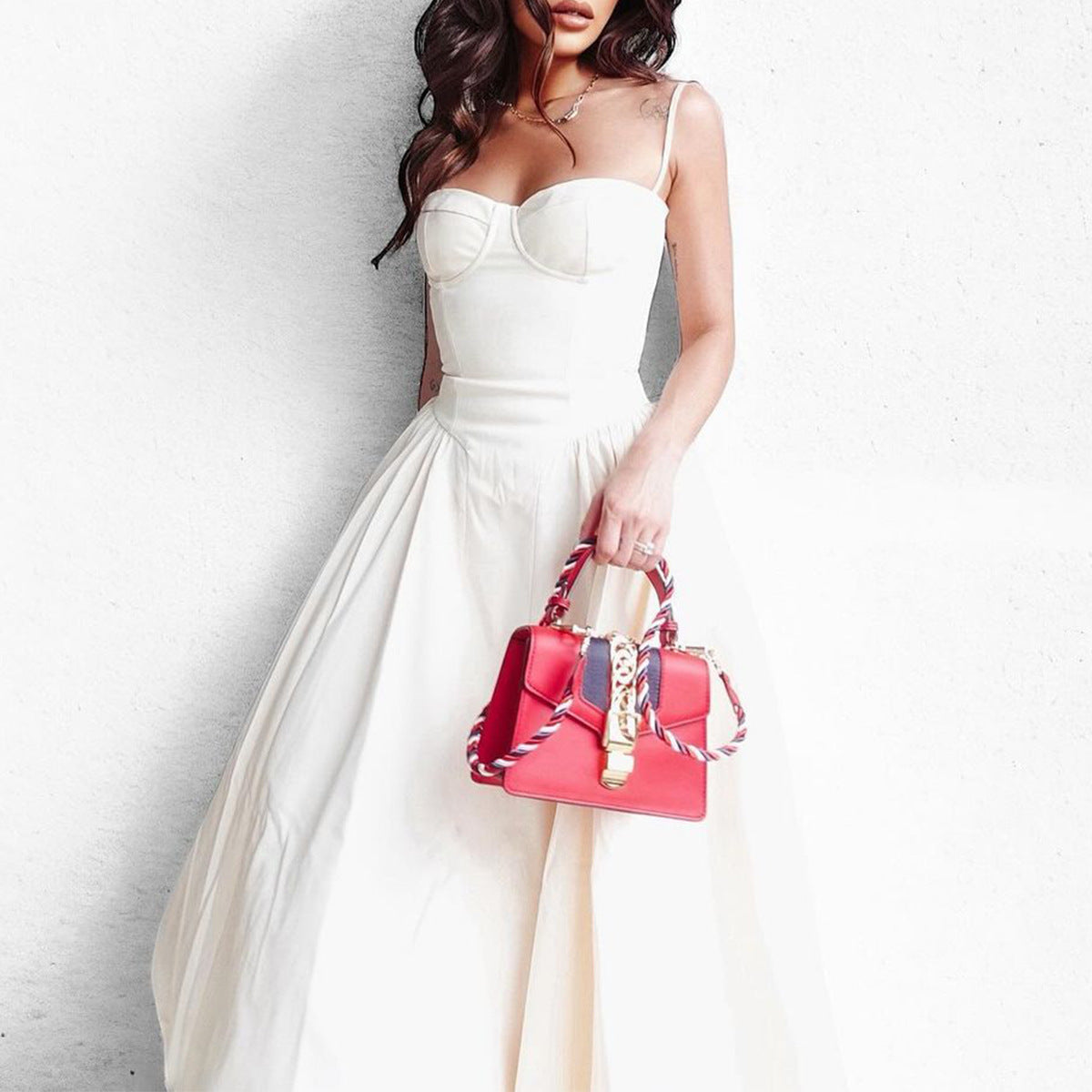 Spicy Slip Dress With Waist-Cinching Design, Slimming Backless Style For Women Aurélia
