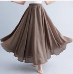 Lady Literature Plus Size Cotton Linen Skirt Aurélia