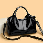 Premium Glossy Leather Trendy Commuter Bag