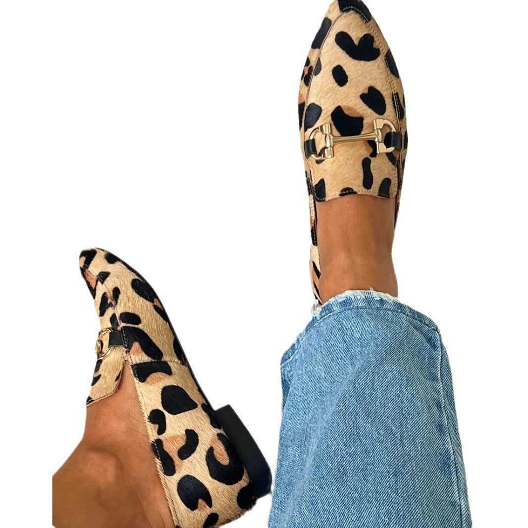 Pointed Toe Leopard Print Pumps Aurélia