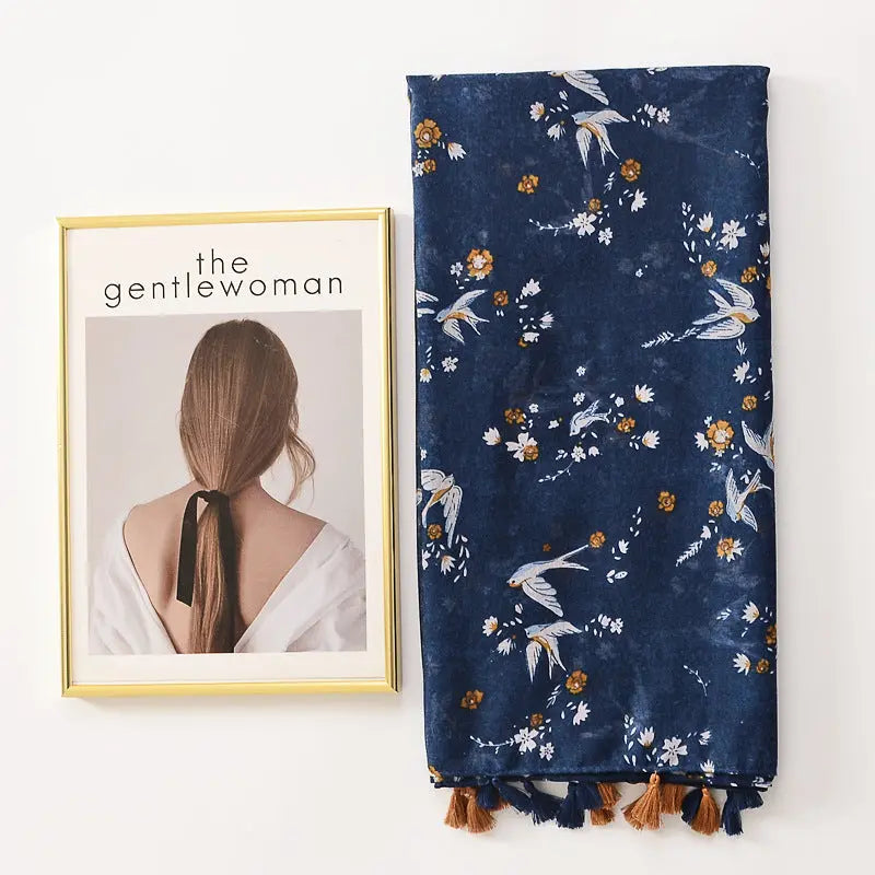 Tassel Decorative Cotton Feel Scarf Aurélia