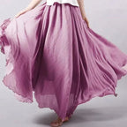 Lady Literature Plus Size Cotton Linen Skirt Aurélia