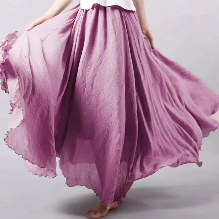 Lady Literature Plus Size Cotton Linen Skirt Aurélia