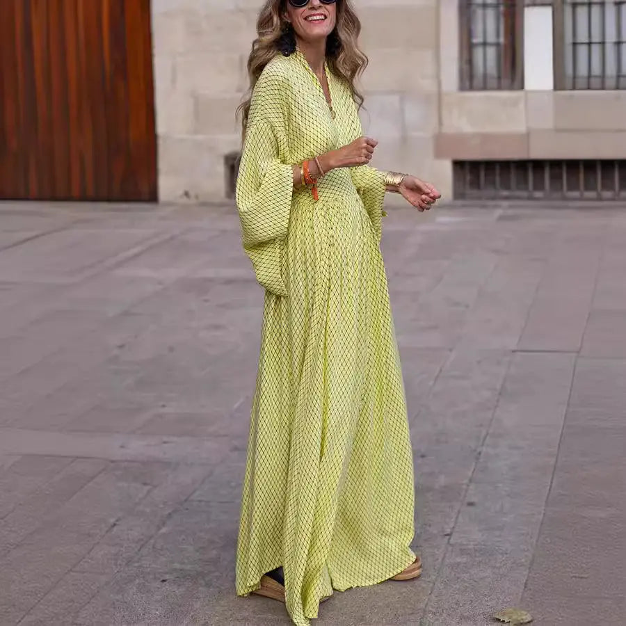 Bat-sleeved Long Dress Aurélia