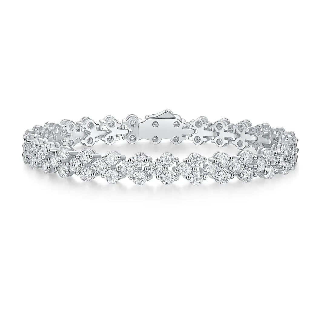 Platinum Bracelet Moissanite, S925 Aurélia