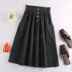 Cotton Linen Utility Skirt With Pockets Aurélia