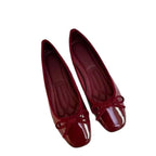 Flat Shoes - Low-cut Patent Leather Mary Jane Fashion Shoes