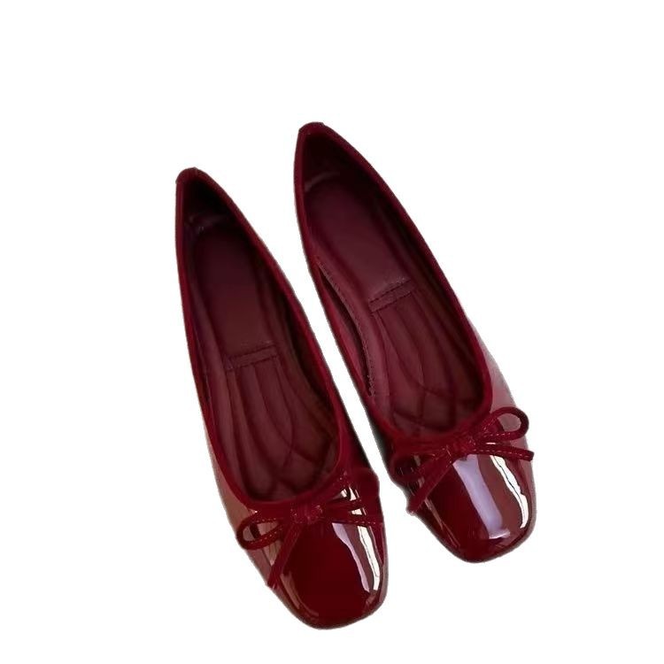 Flat Shoes - Low-cut Patent Leather Mary Jane Fashion Shoes
