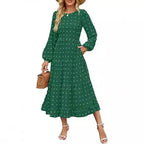 Round Neck Long Sleeve Dress Aurélia
